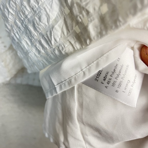 J.ING Little White Destination Wedding Bridal Shower Dress‎ Sheer Lattice Mini S - Picture 4 of 8